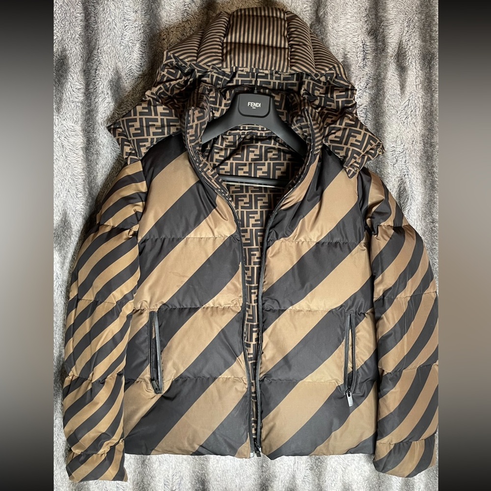 Brown Nylon Down Jacket - image 2